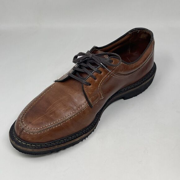 Allen Edmonds Wilbert Derby Shoes Mens 8 D Brown Leather Split Toe Casual Dress - Picture 8 of 16